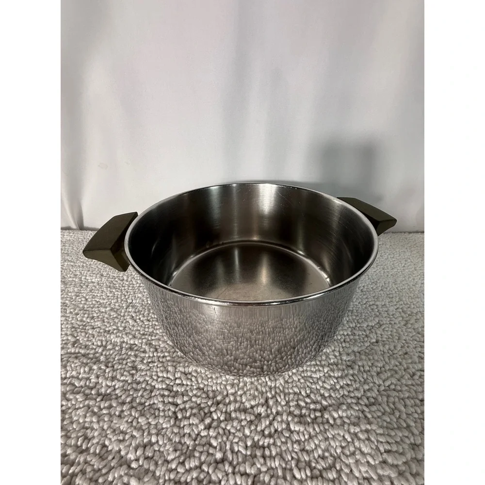 Vintage Revere Ware‎ 1801 Stainless Steel 4.5 Qt Stockpot 88-A Double Handle Pot